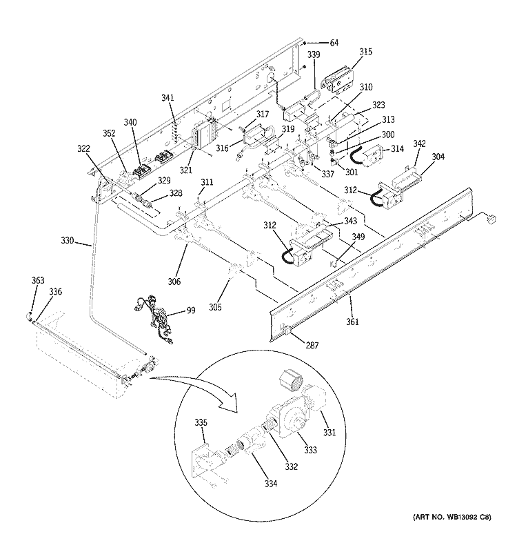 MANIFOLD ASSEMBLY Diagram and Parts List for ZDP48L6DH2SS  General Electric Range