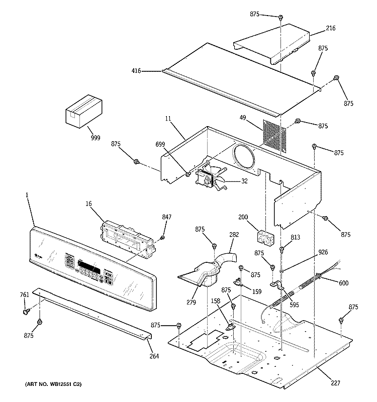 CONTROL PANEL & COOKTOP Diagram and Parts List for JK915CF5CC  General Electric Wall Oven