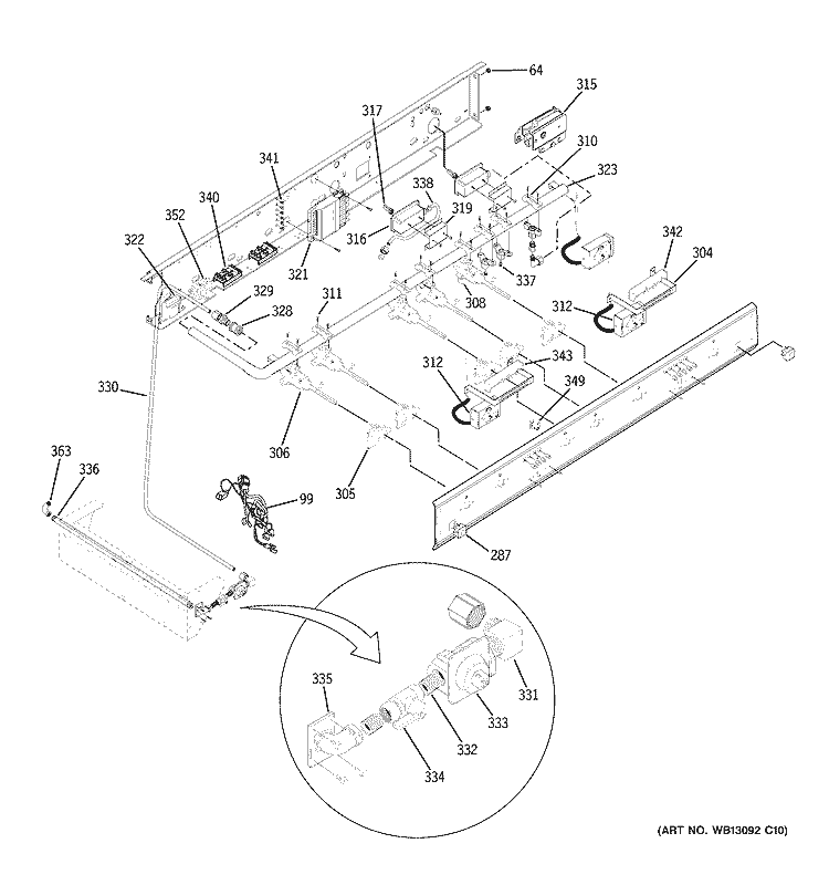 MANIFOLD ASSEMBLY Diagram and Parts List for ZDP48N6RH2SS  General Electric Range