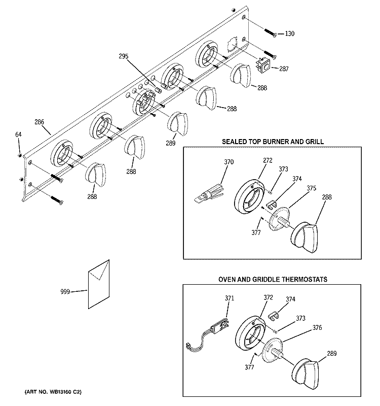 CONTROL PANEL Diagram and Parts List for ZDP30N4H3SS  General Electric Range