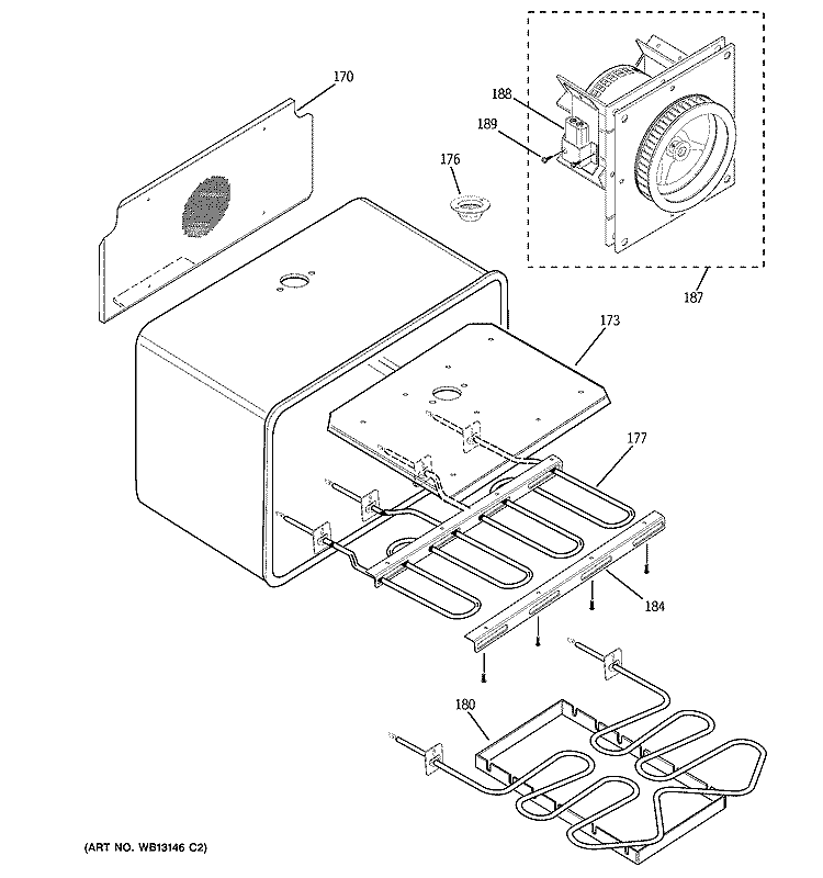 OVEN ASSEMBLY Diagram and Parts List for ZDP36L4RH3SS  General Electric Range