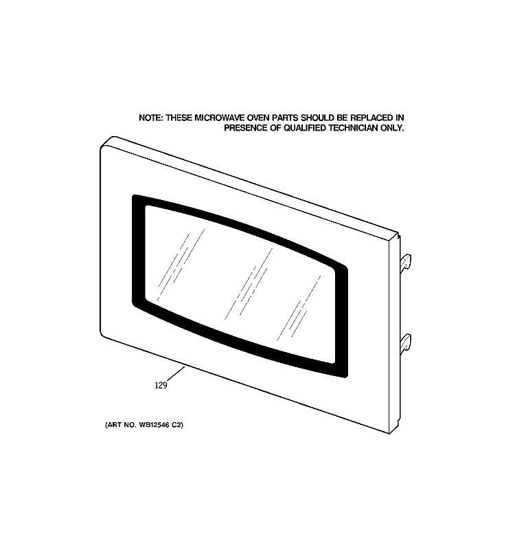 MICROWAVE DOOR Diagram and Parts List for JT965SK4SS  General Electric Microwave Oven Combo