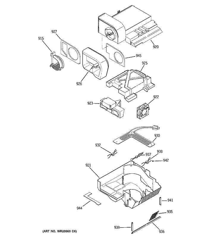 CUSTOM COOL Diagram and Parts List for PSE27NHTCCBB  General Electric Refrigerator