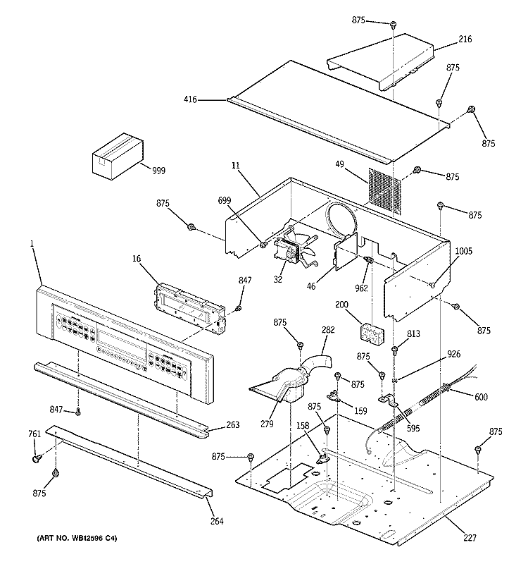 CONTROL PANEL & COOKTOP Diagram and Parts List for ZEK958SF6SS  General Electric Wall Oven
