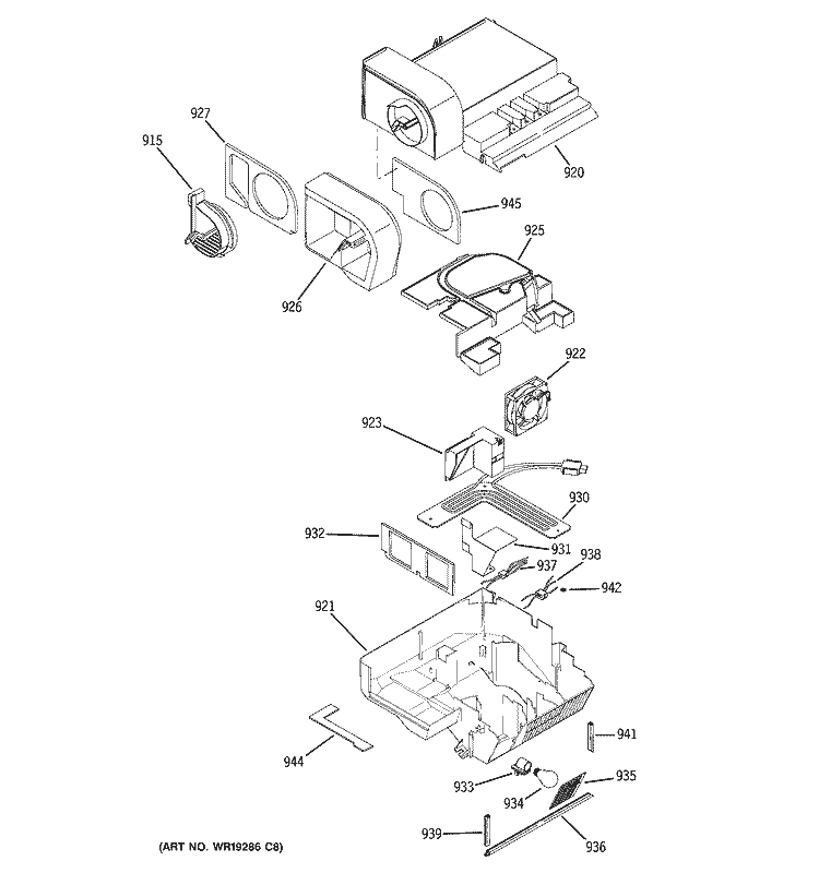 CUSTOM COOL Diagram and Parts List for ZFSB26DRISS  General Electric Refrigerator