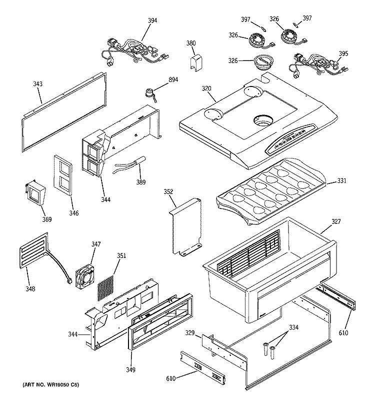 QUICK CHILL Diagram and Parts List for ZIS360NRJ  General Electric Refrigerator
