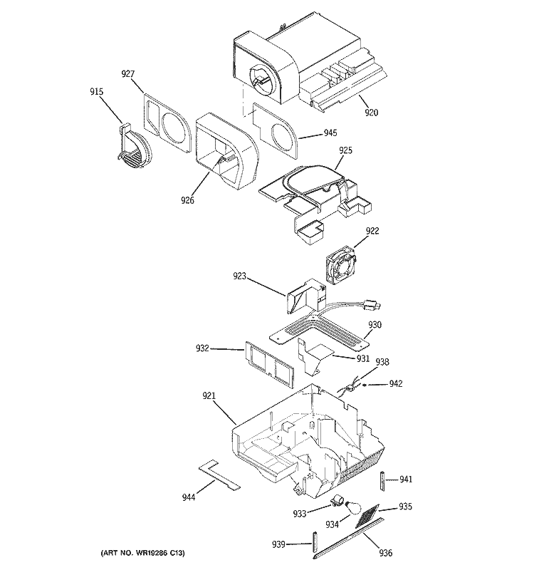 CUSTOM COOL Diagram and Parts List for ZFSB26DRKSS  General Electric Refrigerator