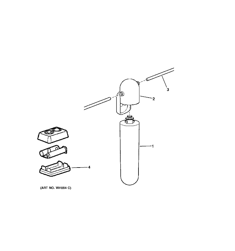 WATER FILTER Diagram and Parts List for GXULQ  General Electric Water Filter System