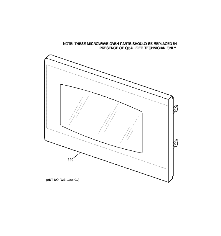 MICROWAVE DOOR Diagram and Parts List for PT970BM1BB  General Electric Microwave Oven Combo