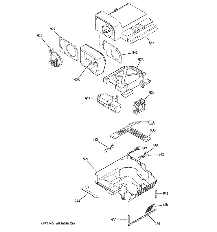 CUSTOM COOL Diagram and Parts List for PSE27NHWACBB  General Electric Refrigerator