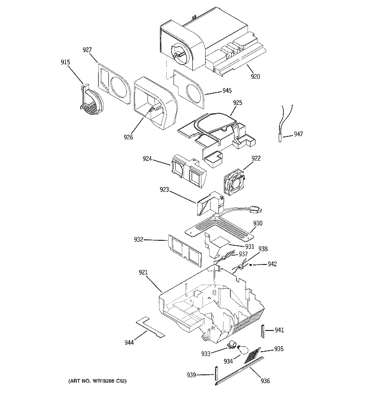 CUSTOM COOL Diagram and Parts List for PSF26PGSCBB  General Electric Refrigerator