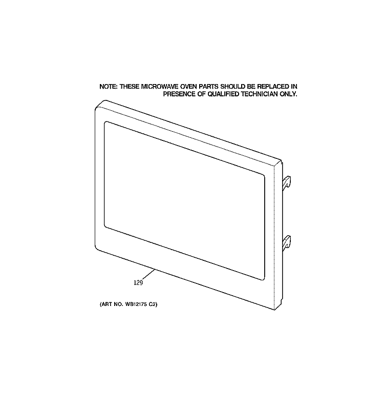 MICROWAVE DOOR Diagram and Parts List for JKP90CM1CC  General Electric Microwave Oven Combo