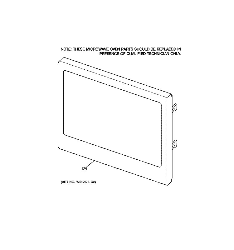 MICROWAVE DOOR Diagram and Parts List for JKP86BF4BB  General Electric Microwave Oven Combo