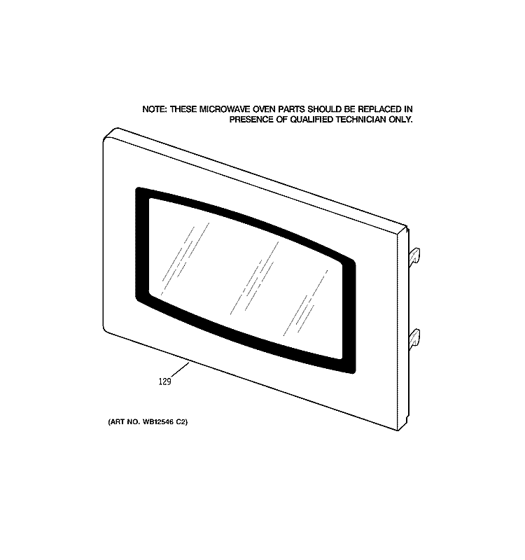 MICROWAVE DOOR Diagram and Parts List for JT965SF3SS  General Electric Microwave Oven Combo
