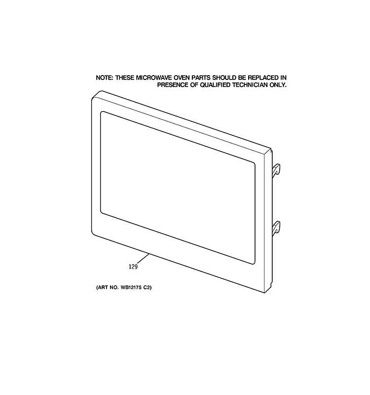 MICROWAVE DOOR Diagram and Parts List for JKP86CF5CC  General Electric Microwave Oven Combo