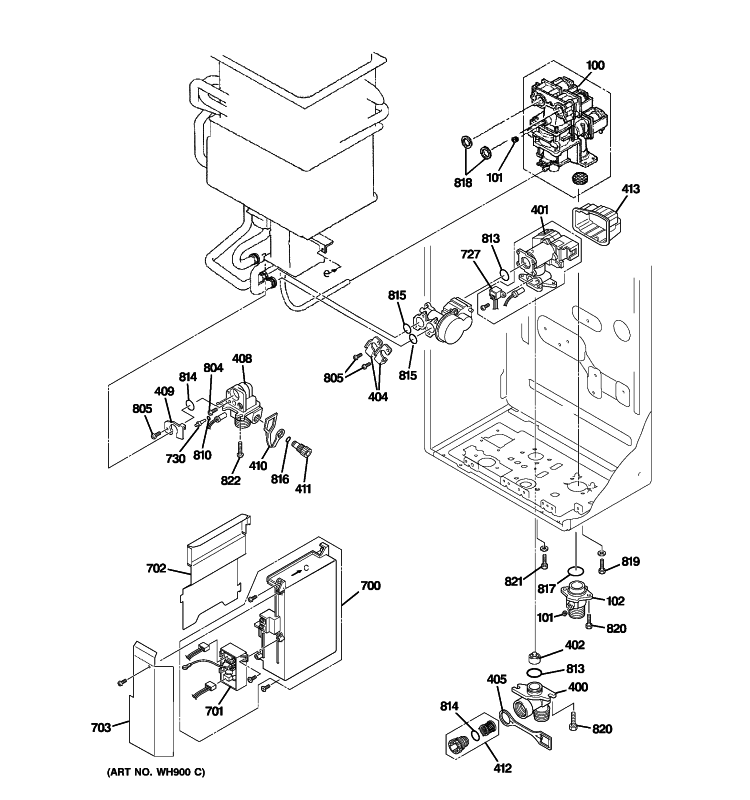 INTERIOR PARTS 2 Diagram and Parts List for GN75DNSRSA01  General Electric Water Heater