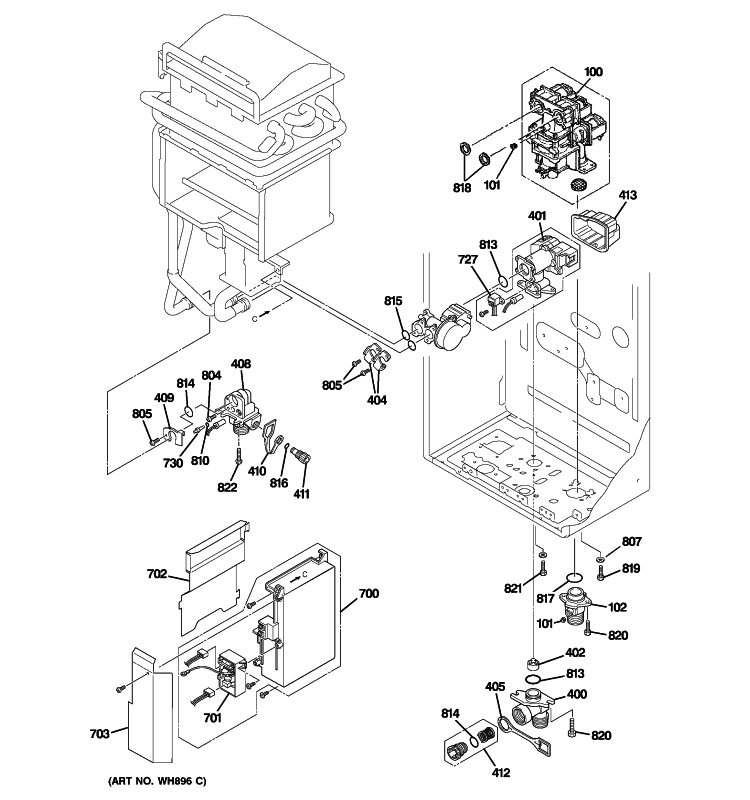 INTERIOR PARTS 2 Diagram and Parts List for GN75ENSRSA01  General Electric Water Heater