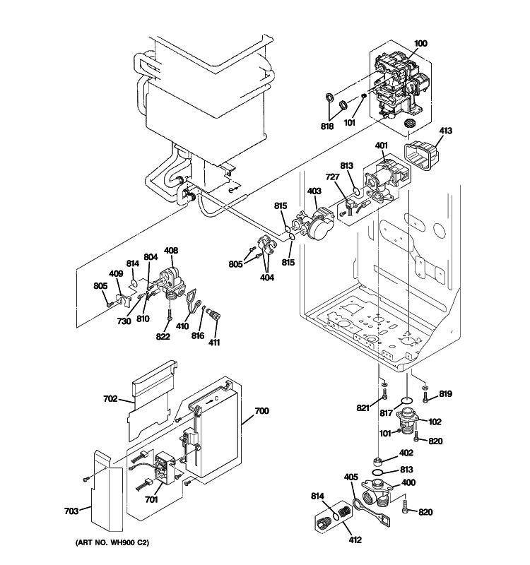 INTERIOR PARTS 2 Diagram and Parts List for GP94DNSRSA01  General Electric Cooktop
