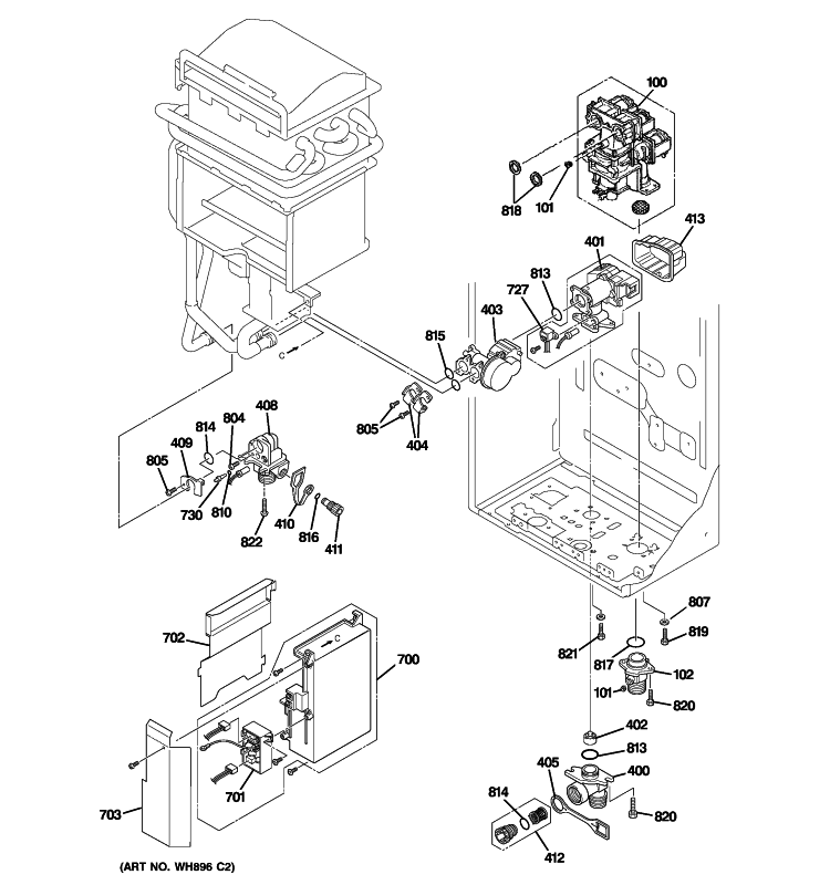 INTERIOR PARTS 2 Diagram and Parts List for GP94ENSRSA01  General Electric Cooktop