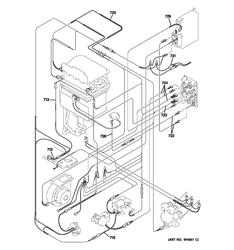ELECTRICAL PARTS Diagram and Parts List for GP94ENSRSA01  General Electric Cooktop
