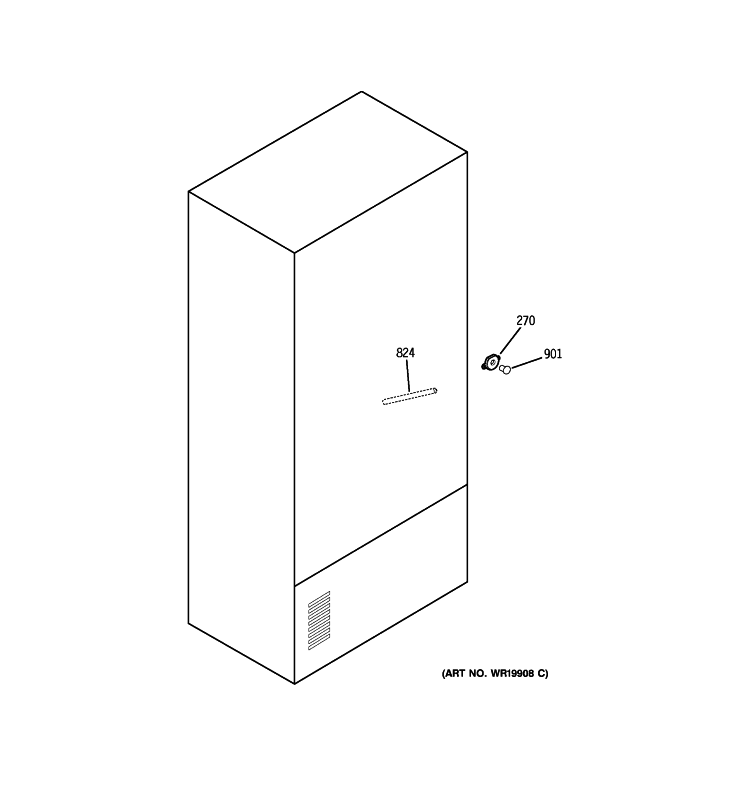 WATER SYSTEM Diagram and Parts List for PFS22MBWBBB  General Electric Refrigerator