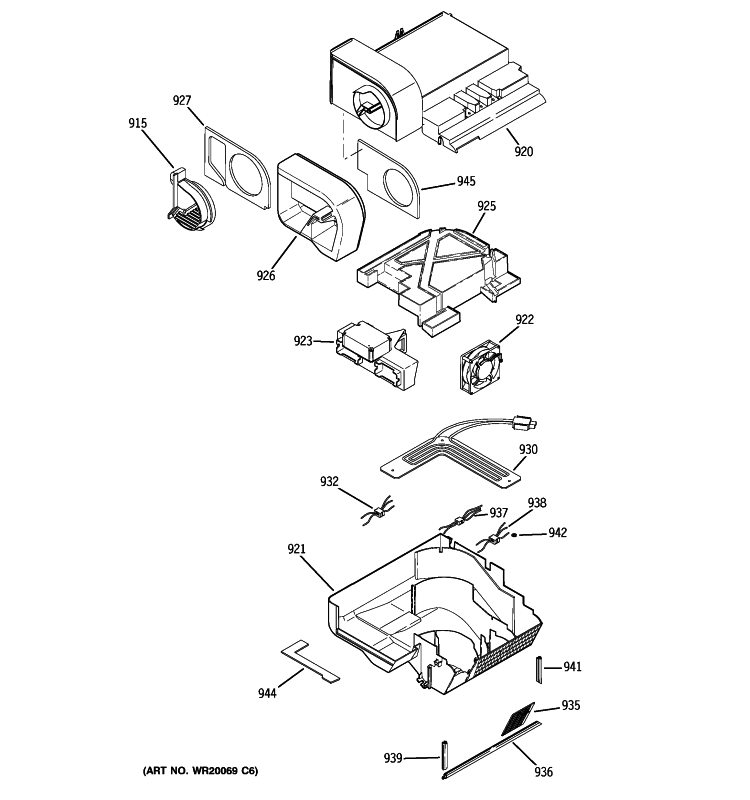 CUSTOM COOL Diagram and Parts List for PSE27NHWHCBB  General Electric Refrigerator