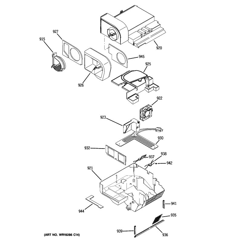 CUSTOM COOL Diagram and Parts List for PCE23NHTHFSS  General Electric Refrigerator