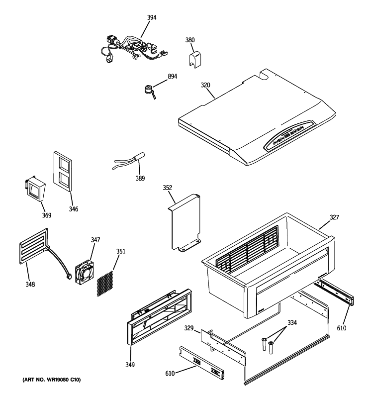 QUICK CHILL Diagram and Parts List for ZSEB420NYA  General Electric Refrigerator