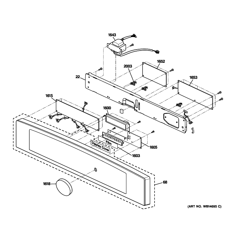 CONTROLLER PARTS Diagram and Parts List for ZSC1201NSS01  General Electric Microwave
