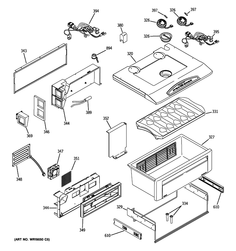 QUICK CHILL Diagram and Parts List for ZISB480DRK  General Electric Refrigerator
