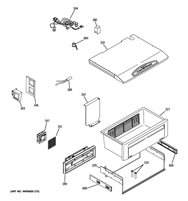 QUICK CHILL Diagram and Parts List for ZSEB420DYA  General Electric Refrigerator