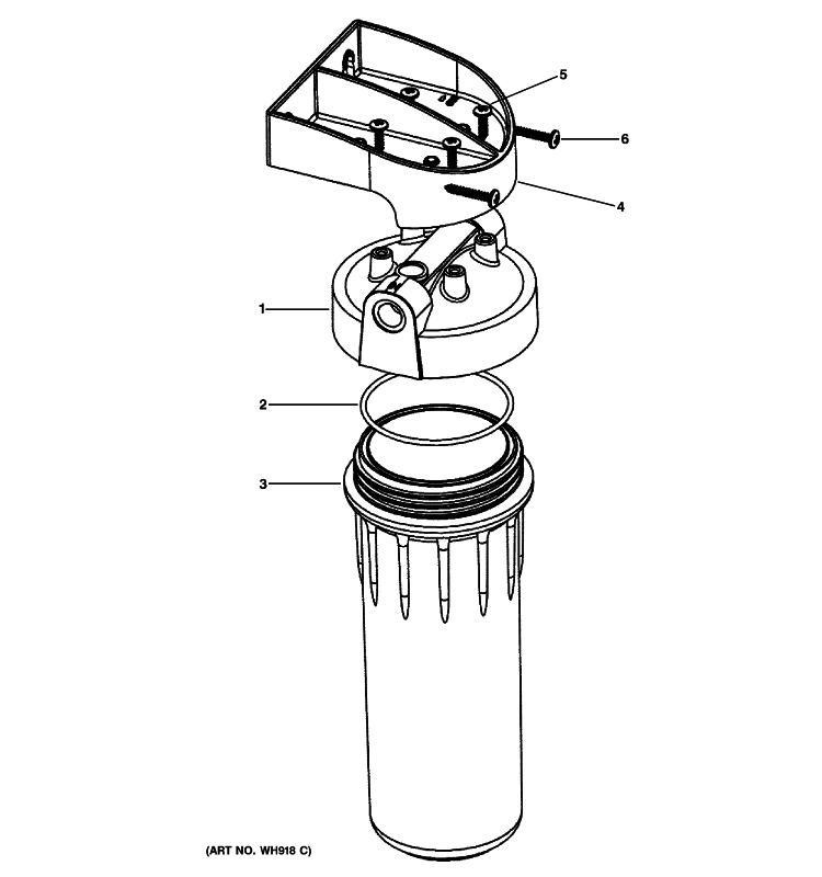 WATER FILTER Diagram and Parts List for GX1S01R  General Electric Water Filter System