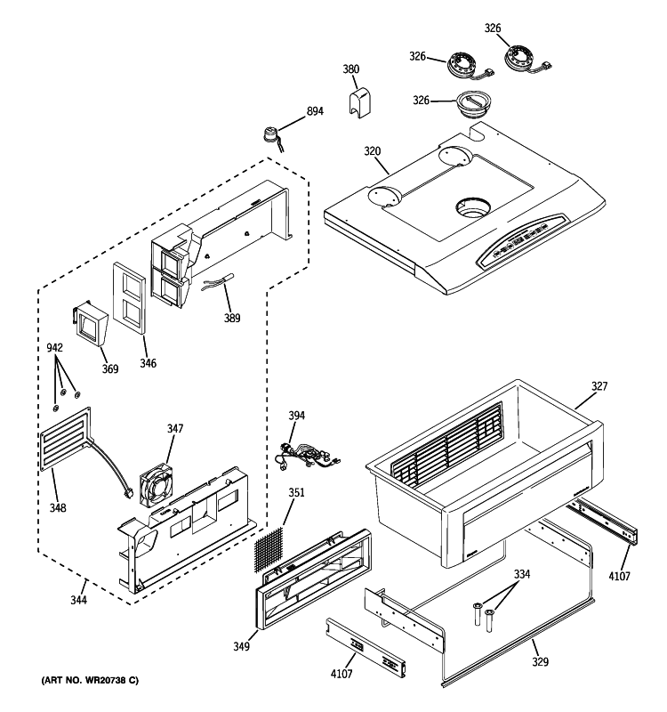 QUICK CHILL Diagram and Parts List for ZISS360NXASS  General Electric Refrigerator