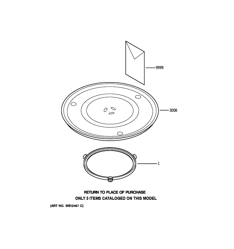 MICROWAVE Diagram and Parts List for SES0732DN2BB  General Electric Microwave