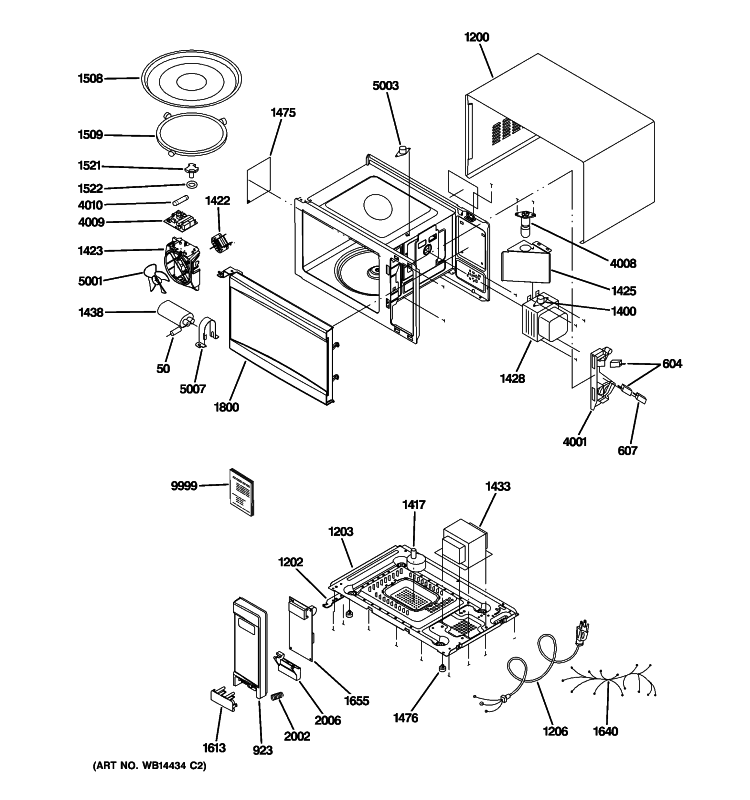 MICROWAVE Diagram and Parts List for RES0730DM2WB  Hotpoint Microwave