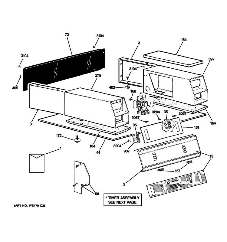 BACKSPLASH ASSEMBLY Diagram and Parts List for DDC4500T4WH  General Electric Dryer