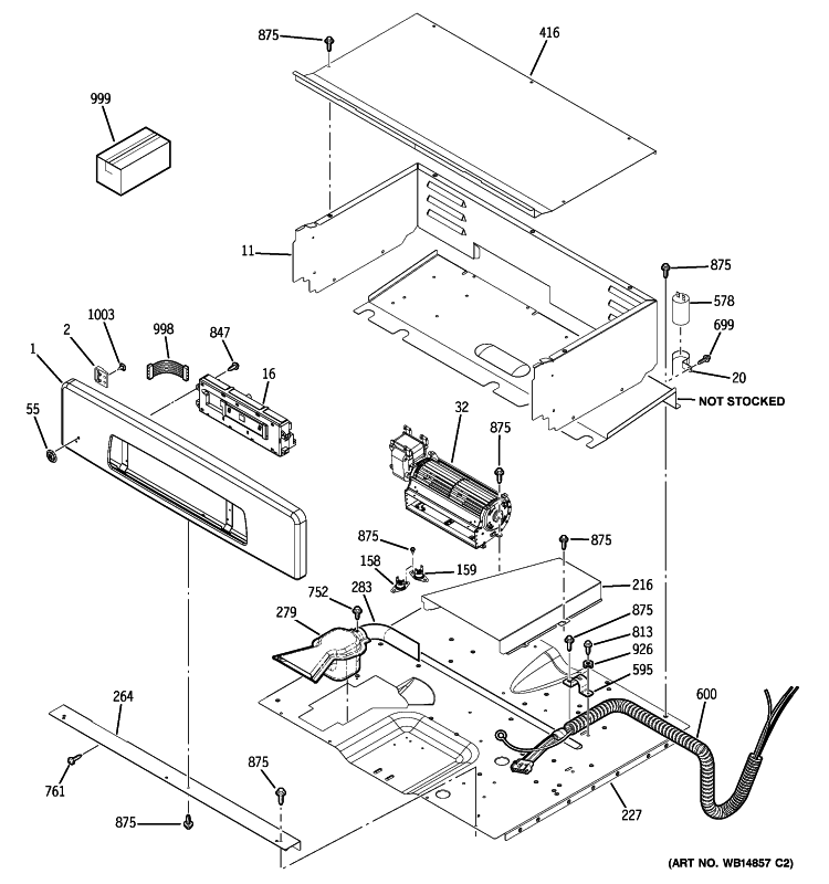 CONTROL PANEL Diagram and Parts List for JKP70SP2SS  General Electric Wall Oven