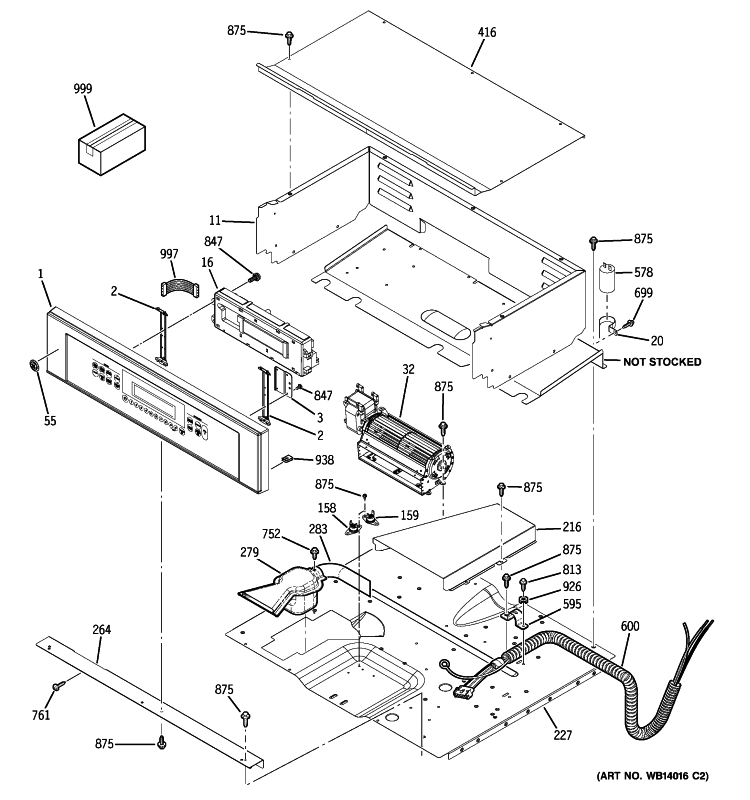 CONTROL PANEL Diagram and Parts List for ZEK938SM2SS  General Electric Wall Oven
