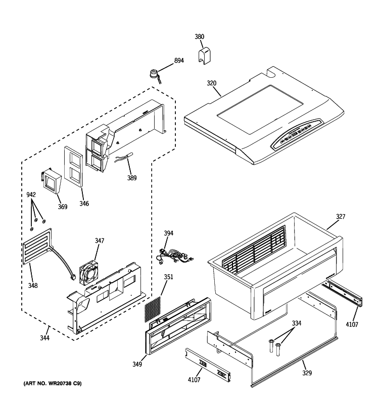 QUICK CHILL Diagram and Parts List for ZSEP480DYBSS  General Electric Refrigerator