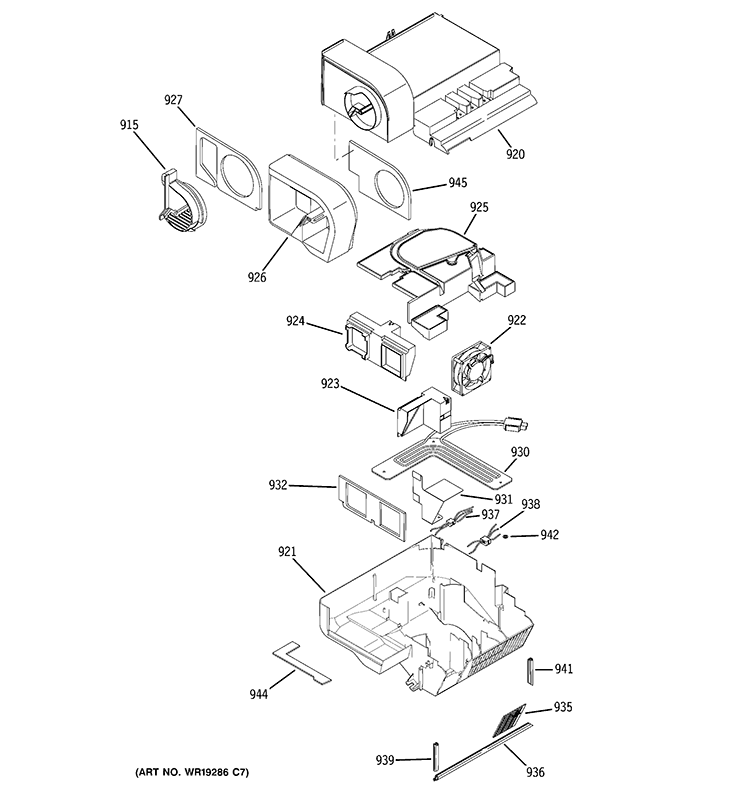CUSTOM COOL Diagram and Parts List for PSK27NHSBCCC  General Electric Refrigerator