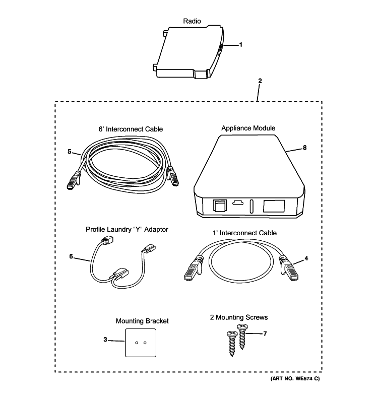 APPLIANCE COMMUNICATION MODULE Diagram and Parts List for DRM1N200R0WW  General Electric Thermostat Parts