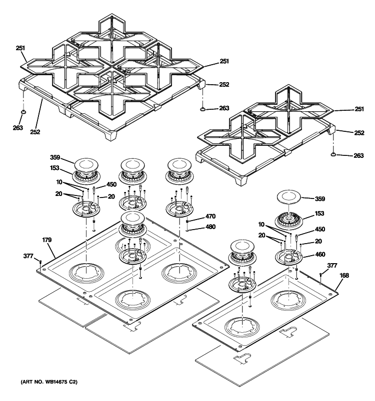 COOKTOP Diagram and Parts List for ZDP486NRP3SS  General Electric Range
