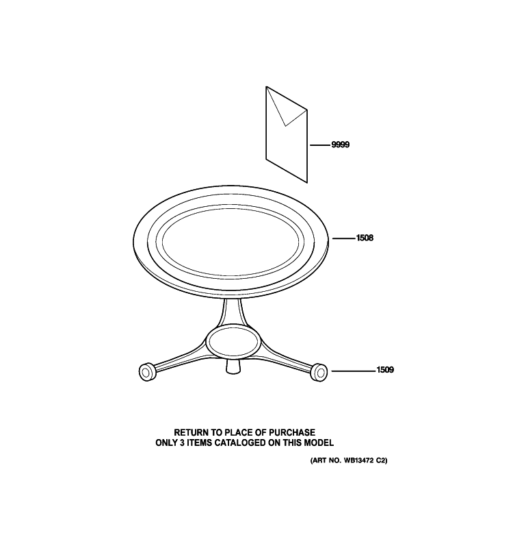 MICROWAVE Diagram and Parts List for JES1855PBH05  General Electric Microwave