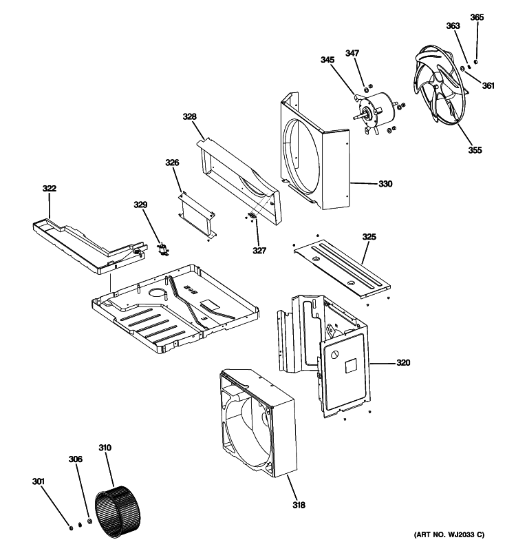 BASE PAN PARTS Diagram and Parts List for AEE08APL1  General Electric Air Conditioner