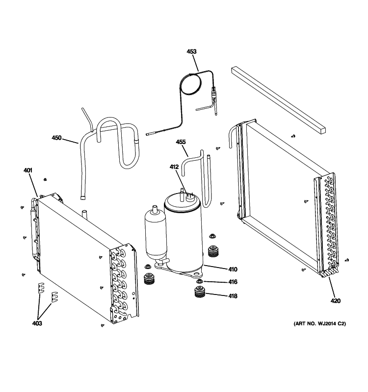 UNIT PARTS Diagram and Parts List for AEE08APL1  General Electric Air Conditioner