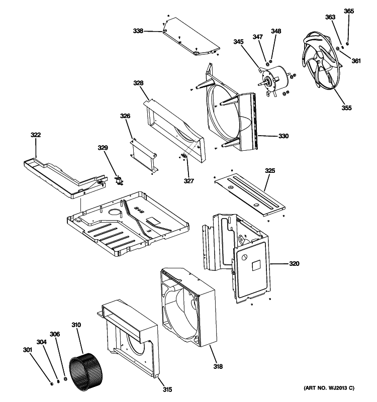 BASE PAN PARTS Diagram and Parts List for AEE12DPL1  General Electric Air Conditioner