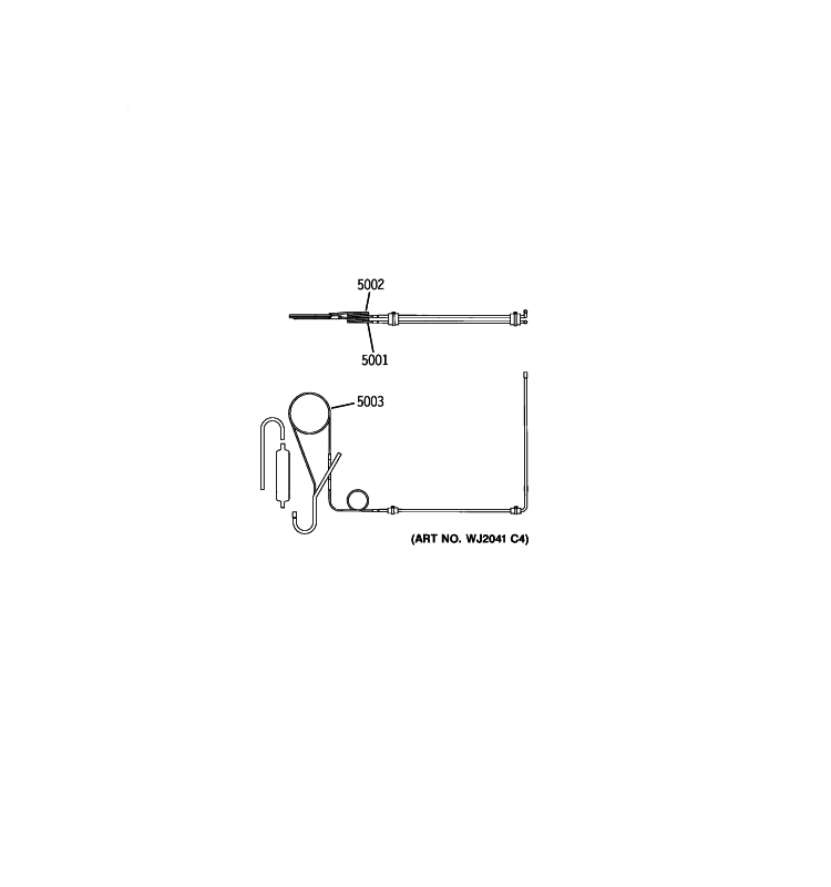 CAPILLARY TUBES Diagram and Parts List for AZ85E12EACW1  General Electric Air Conditioner