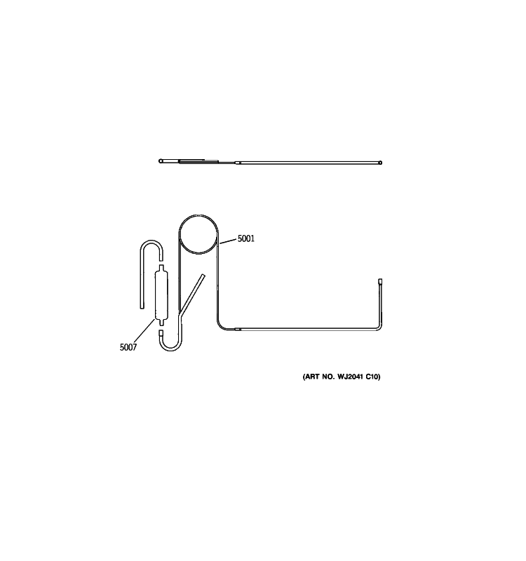 CAPILLARY TUBES Diagram and Parts List for AZ85W09DACW1  General Electric Air Conditioner