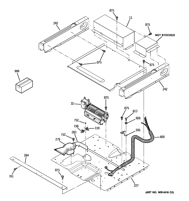 PEDESTAL Diagram and Parts List for JKP90DP2CC  General Electric Microwave Oven Combo