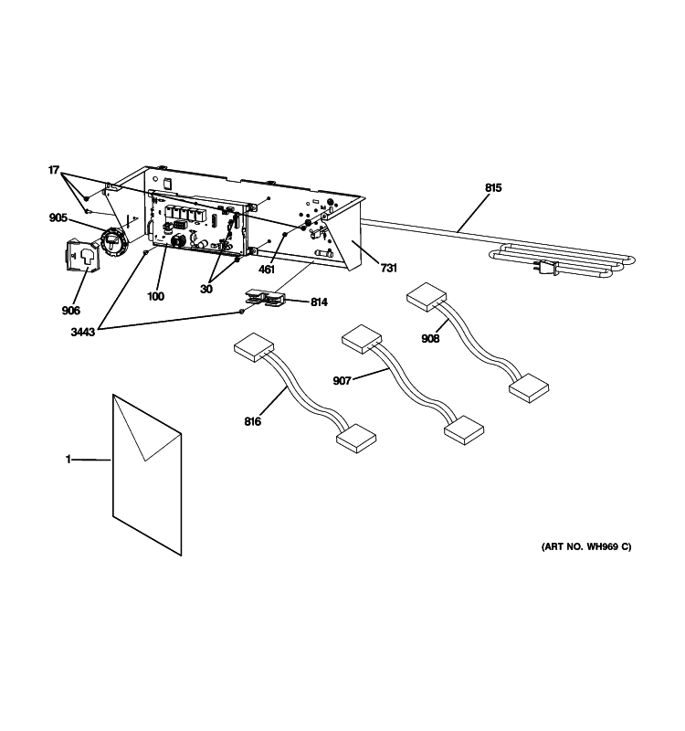 CONTROLS Diagram and Parts List for GTUP270GM0WW  General Electric Washer Dryer Combo